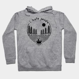 I hate people Camping design Hoodie